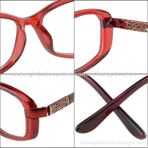 Optical Frame with Metal Hollow Decoration